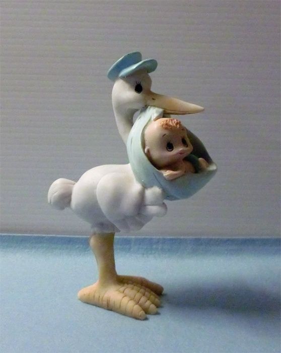 Blue stork for baptism cake64750740215939121