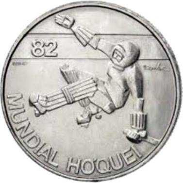 Portuguese Coins - 25$ Escudos (World Hockey Championship)