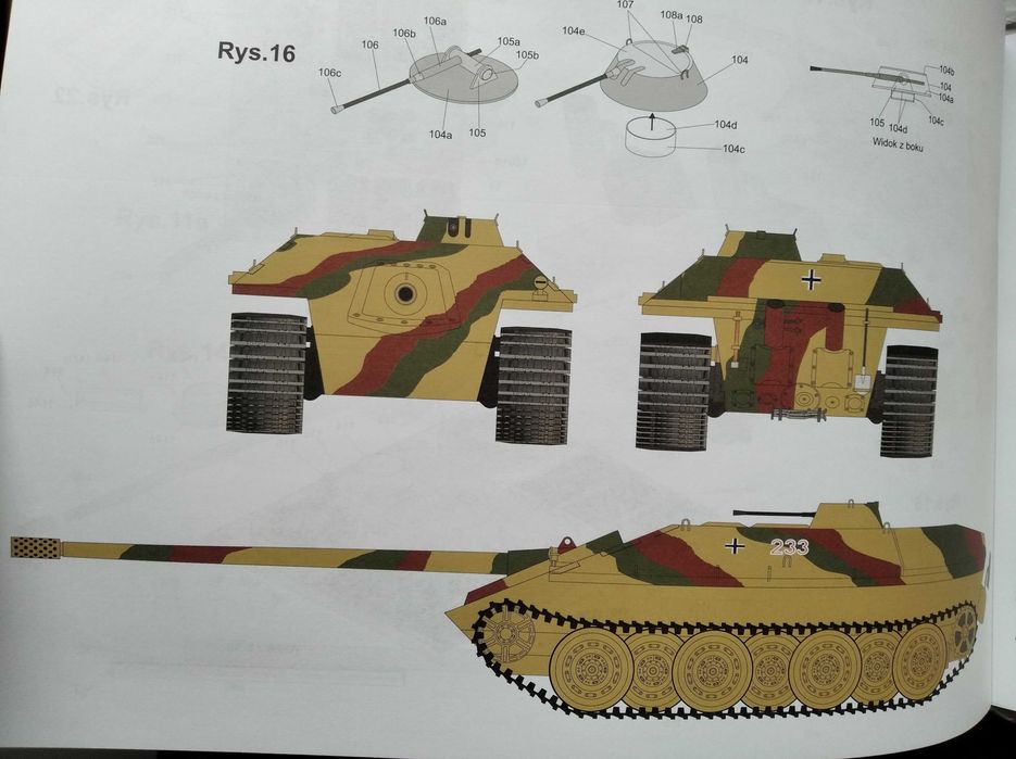Model kartonowy niemiecki Jagdpanzer E-60, Angraf 267, 1:25