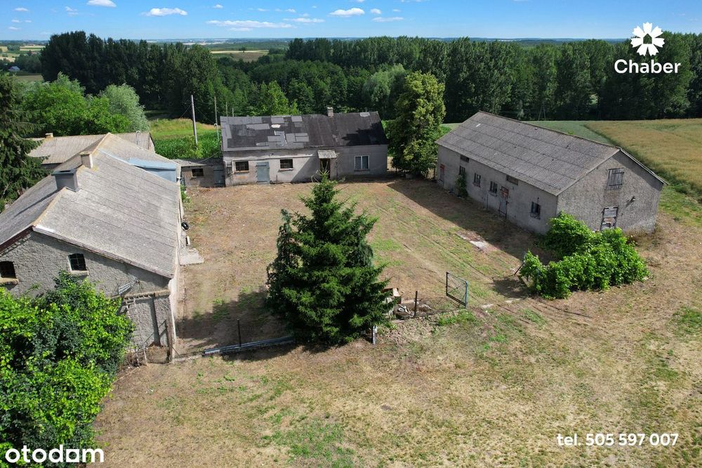 Siedlisko ok. 60 m2 z działką ok. 4800 m2 we wsi Kołatek.