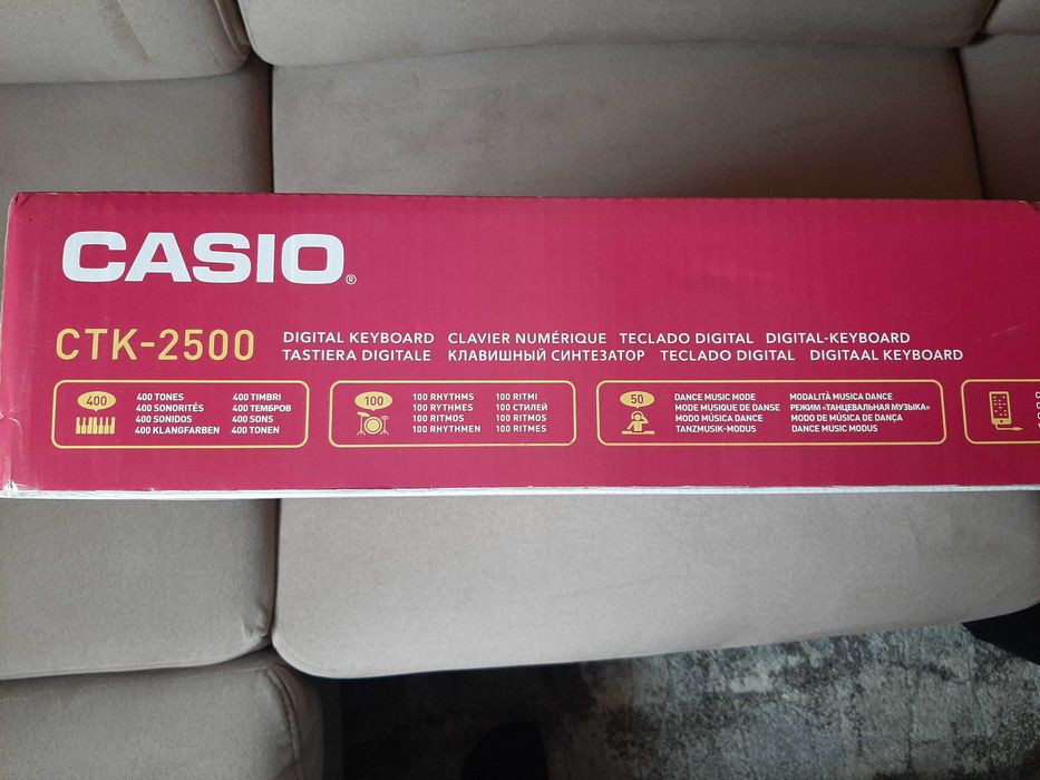 Keyboard Casio CTK-2500 ze statywem + gratisy