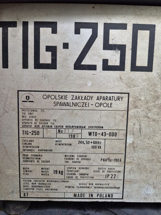 Przystawka TIG 250 Ozas