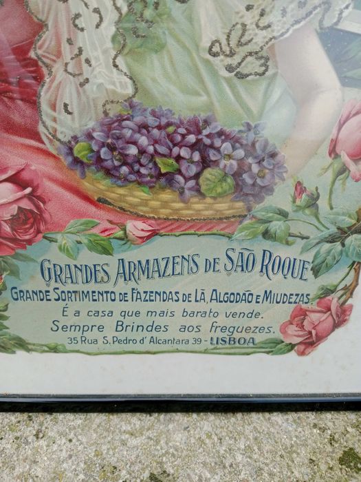 Maravilhosa Publicidade cartonada dos Grandes Armazéns de São Roque