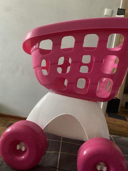 Візок для супермаркета та для подвірʼя  рожевий