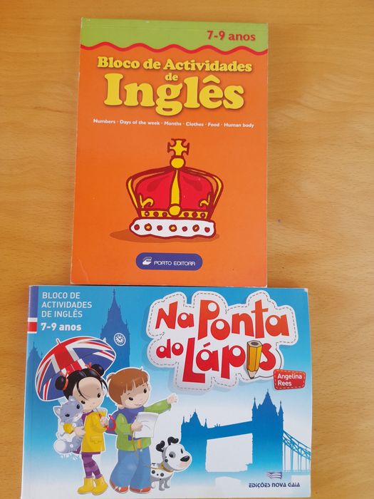Livros de apoio do 1° ciclo - Português e Inglês
