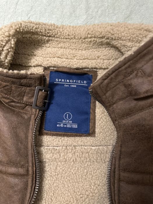 Casaco Springfield estilo aviador (L) com interior em sherpa