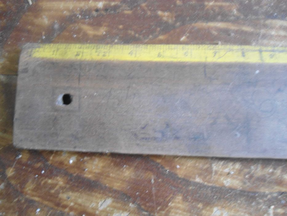 regua antiga 50 cm , em madeira