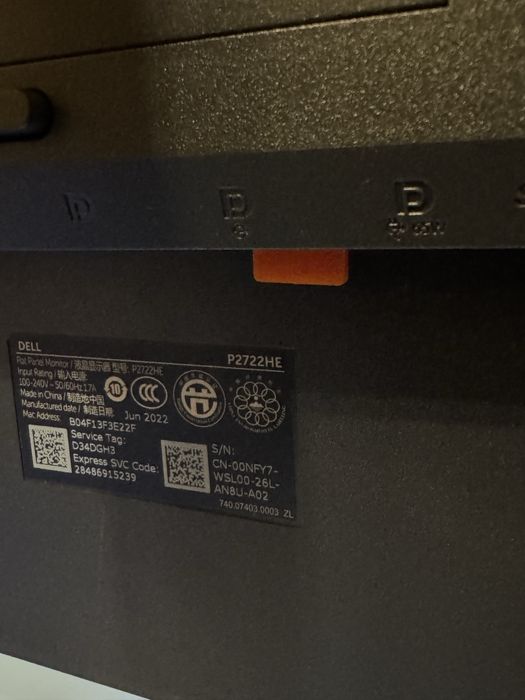 Монітор Dell P2722HE з матрицею 27" (1920x1080) IPS