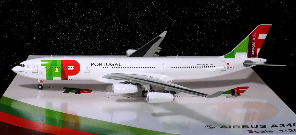 TAP Air Portugal Airbus A340-312 CS-TOA escala 1:200 super raro