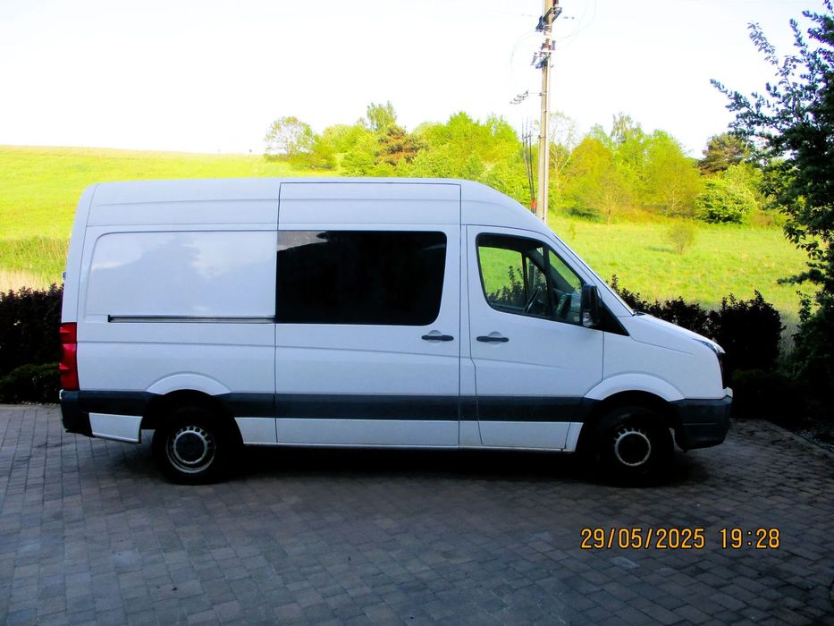 Volkswagen CRAFTER 2.0 TDI-6 osób-brygadówka-Webasto  VW Crafter 2.0 TDI 2013•6 osób•Zabudowa pod motocykle, brygadówka