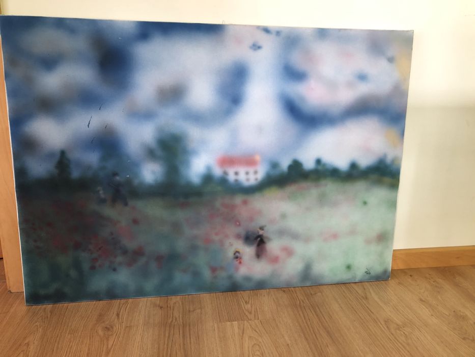 Quadro pintado à mão com 30 anos