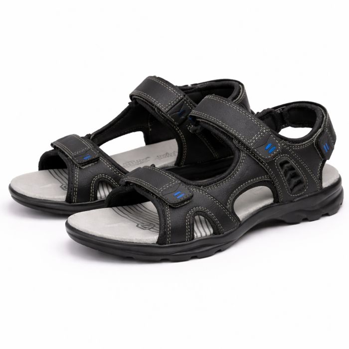 Kobiece Sandały Czarne na Rzepy 39