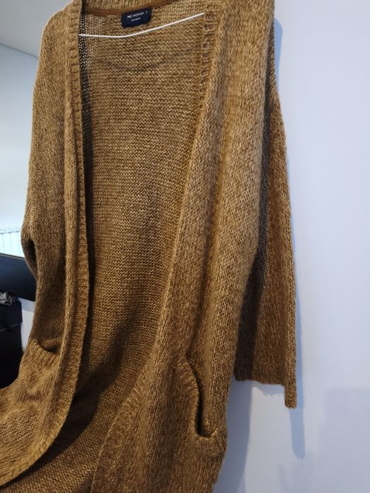 Casaco comprido de malha