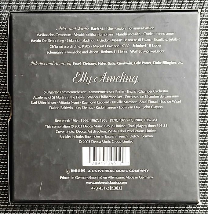Elly Ameling -‎ The Artistry Of Elly Ameling - 5 CDs - Box Set - Rara