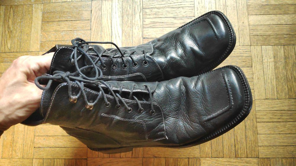 Czarne skórzane buty zimowe Gino Rossi, rozmiar 39