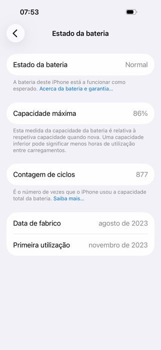 iPhone 15 Preto, 256GB
