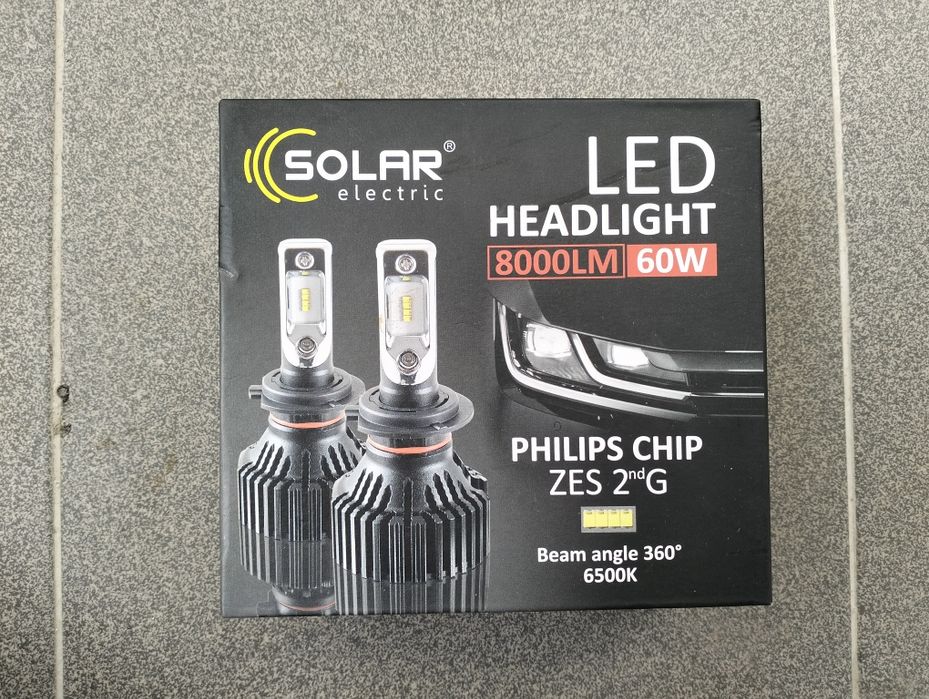 Автолампи Solar Electric LED H7 6500K 8000 лм 60 Вт