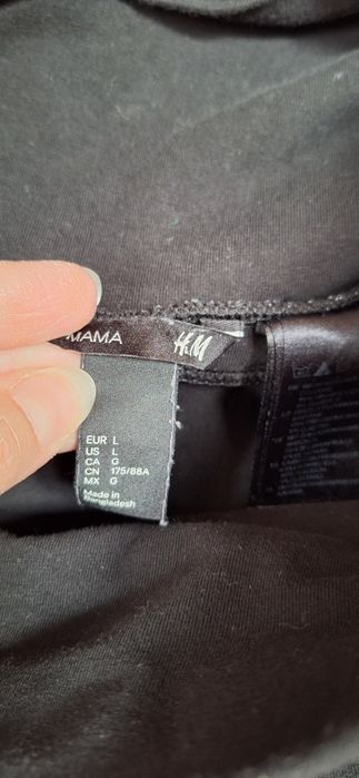 Spodnie L H&M Mama ciążowe bawełniane ,za kolano