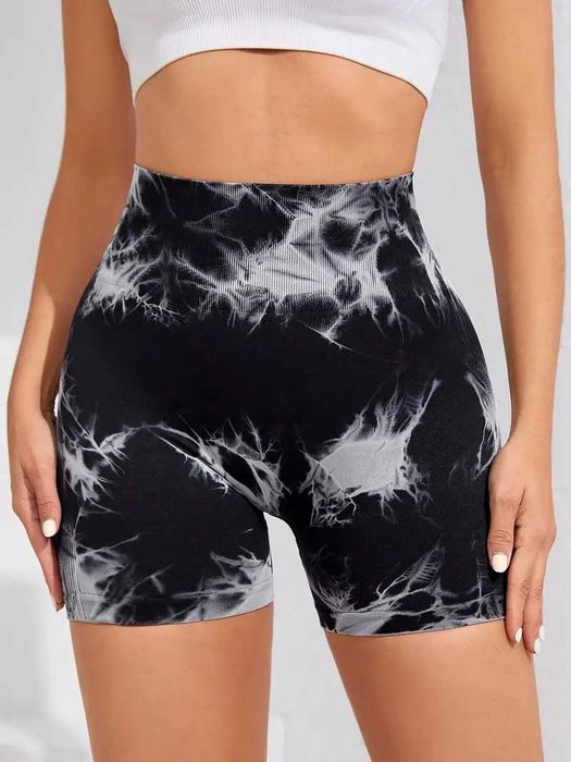 Велосипедки шорты бесшовные с высокой посадкой и пуш-ап эффектом