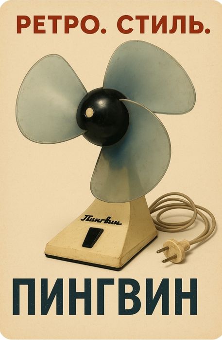 Ретро вентилятор "Пингвин"