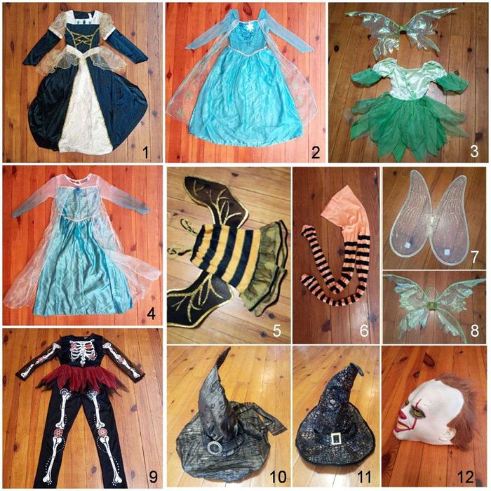 Пеннівайз принцеса карнавальний костюм Ельза скелет бджілка фея дзінь