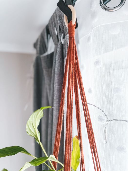 Kwietnik wiszący makrama kolory boho handmade Dziecięcy