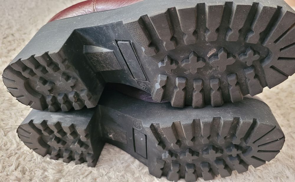 Botki skórzane platforma 38