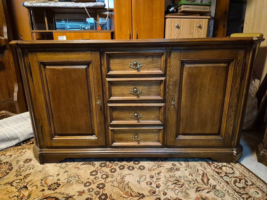 Meble dębowe komoda witryna meble dębowe komplet przecena !!