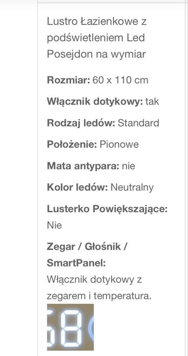 Lustro łazienkowe