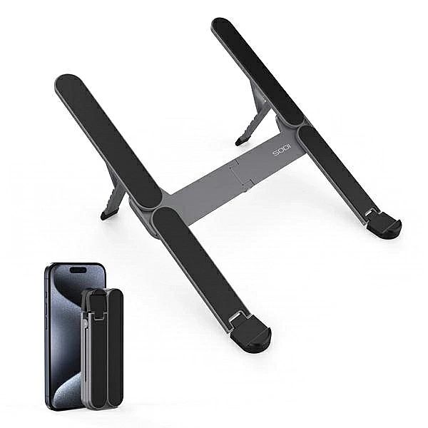 Stojak SODI składany kompaktowy stojak na laptopa mini - szare