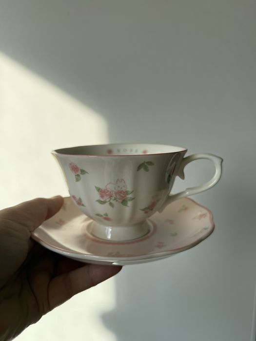 Чашка з блюдцем нова