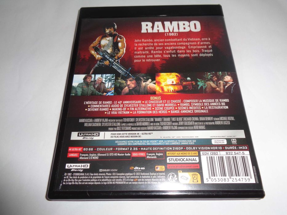 Rambo - Pierwsza Krew /Blu Ray 4K/