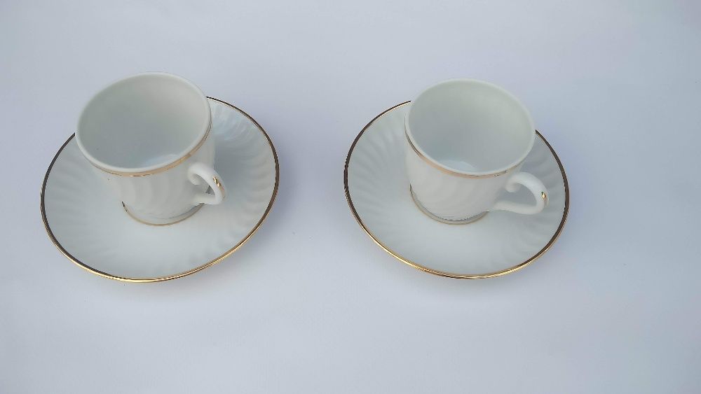 2 Vista Alegre Gold-Thread Coffee Cups424128551081758721