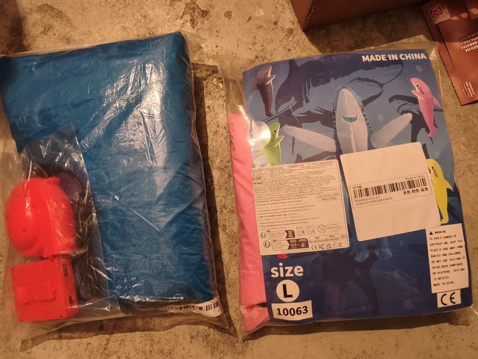 Fatos insufláveis de tubarão