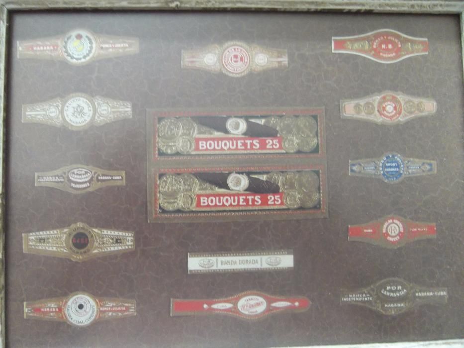 2 Quadros selos de charutos - Vintage