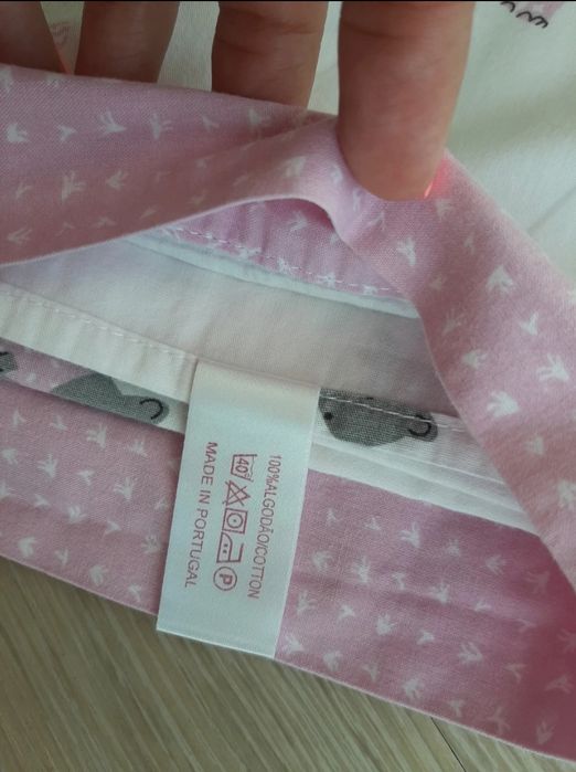 1 conjunto lençóis algodão + 2 lençóis de baixo para berço