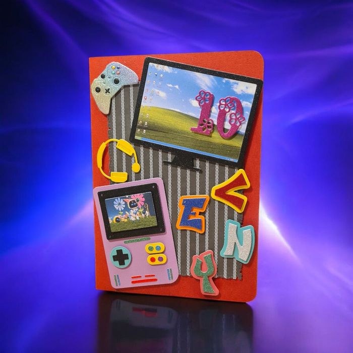 Kartka urodzinowa dla gracza DJora - personalizowana handmade