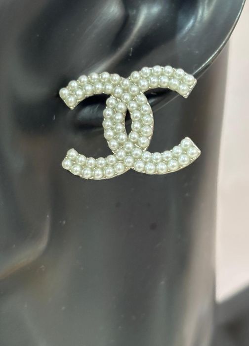 Srebrne kolczyki perełki cc wkrętki