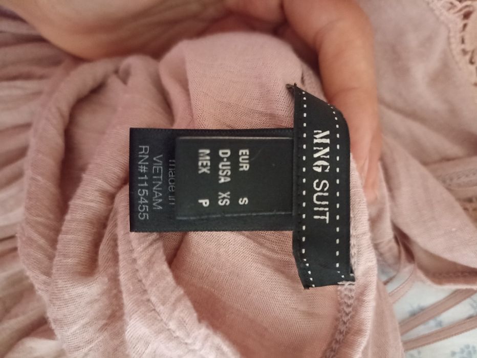 Túnica rosa nude da Mango