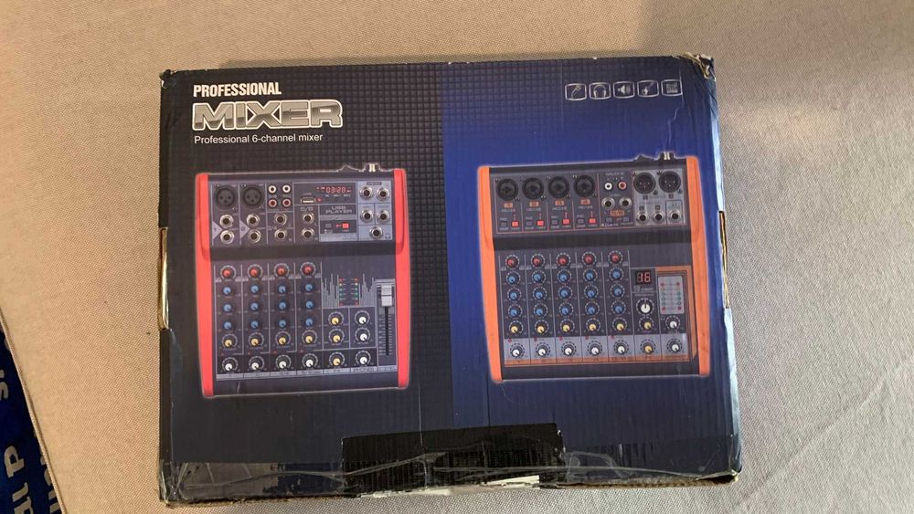 MG06-USB - Mixer de 6 canais - Bluetooth - MP3 - USB - Rec - efeitos