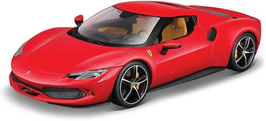 Burago, 1/18, novo - Ferrari 296 GTB Hybrid 830 hp V6 2021