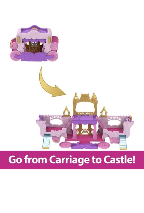 Ігровий набір Disney Карета-замок з мінілялькою Аврора 2 в 1
