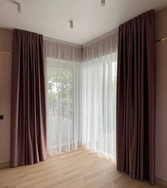 Комплект штор Льон-Рогожка двосторонній блекаут 200*280 см