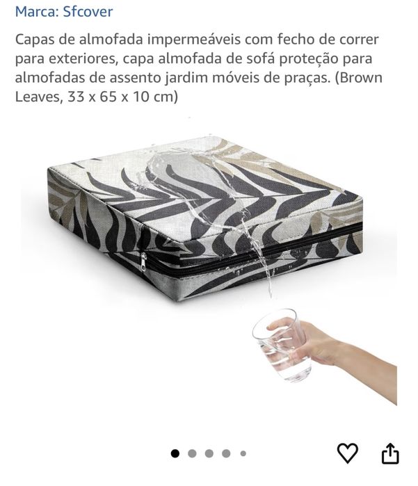 Capa almofada jardim