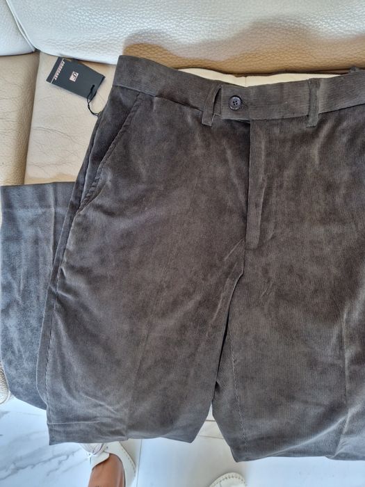 Calças bombazine fina castanhas T40