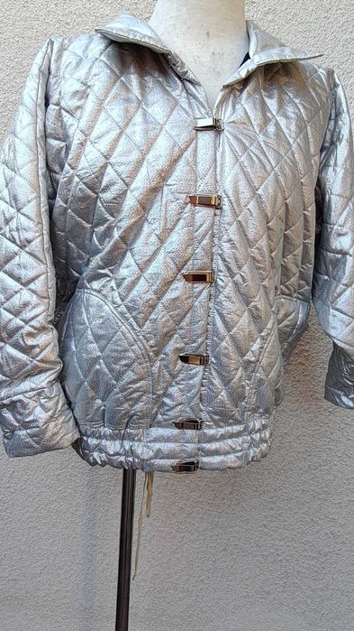 Srebrna kurtka  kimono  XL