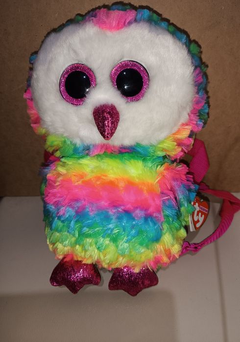 Красивый детский рюкзак-игрушка ty Owen мягкий .Красивый рюкзак Сова