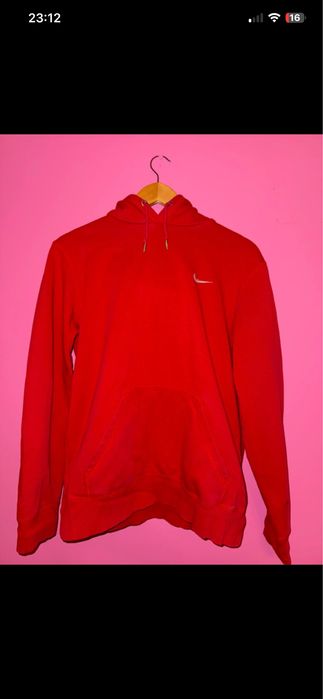 Bluza nike czerwona z kapturem