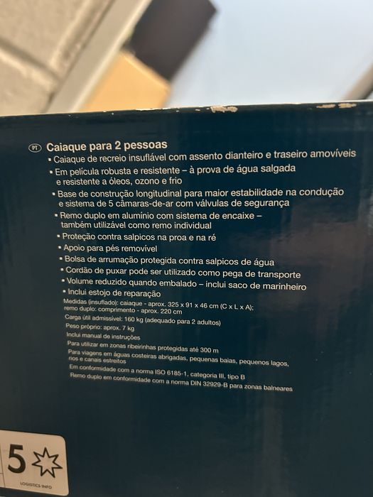 Kayak / canoa p/ 2 pessoas *NOVO*