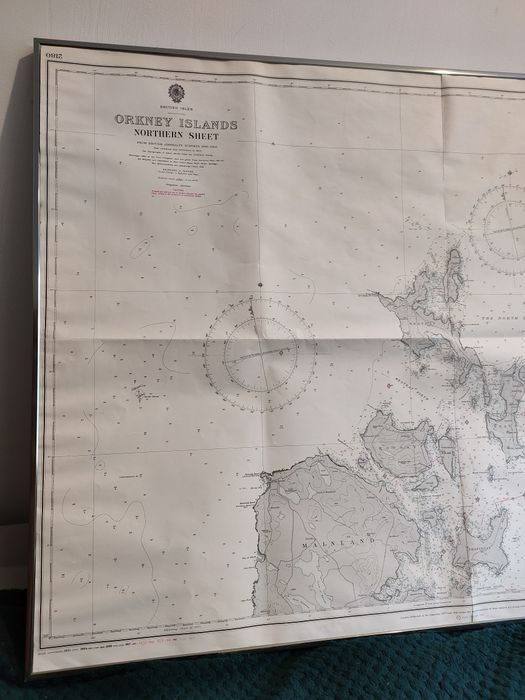 Oryginalna mapa Admiralty Orkney Islands 1970 – Urząd Morski Szczecin